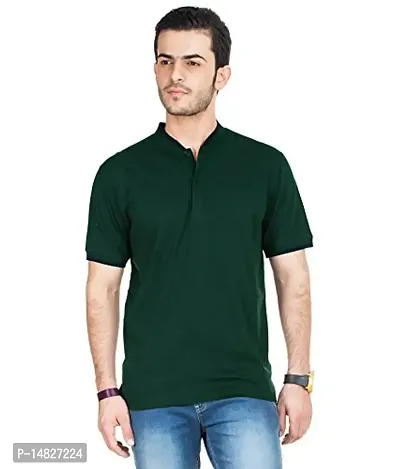 Reliable Multicoloured Cotton Blend Solid Polos For Men-thumb3