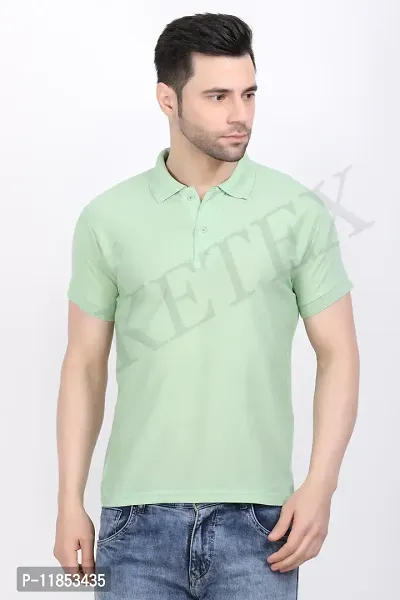 Reliable Multicoloured Cotton Blend Solid Polos For Men-thumb4