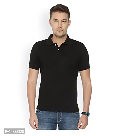 Reliable Multicoloured Cotton Blend Solid Polos For Men-thumb3