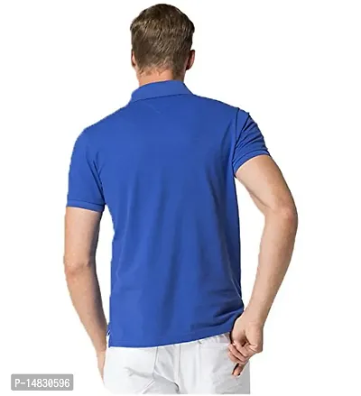 Reliable Multicoloured Cotton Blend Solid Polos For Men-thumb4