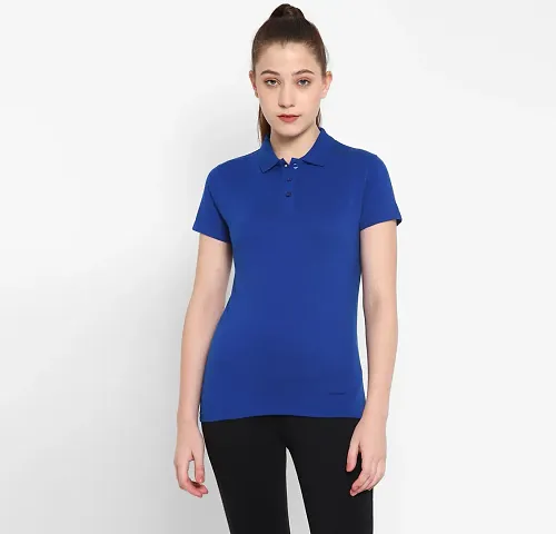 Elegant Blend Solid Tshirt For Women