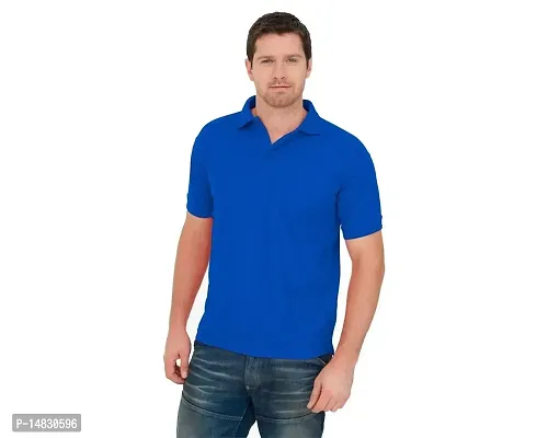 Reliable Multicoloured Cotton Blend Solid Polos For Men-thumb2