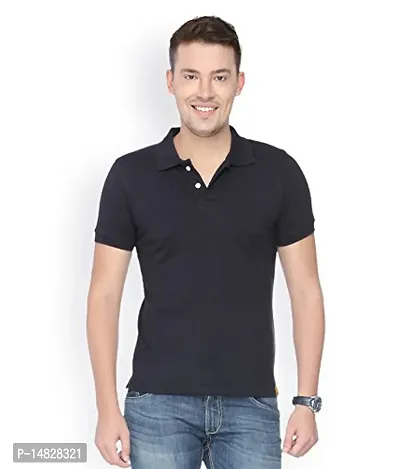 Reliable Multicoloured Cotton Blend Solid Polos For Men-thumb3