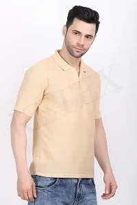 Reliable Multicoloured Polycotton Solid Round Neck Tees For Men-thumb1