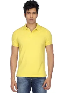 Reliable Multicoloured Cotton Blend Solid Polos For Men-thumb2