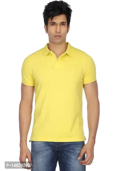 Reliable Multicoloured Cotton Blend Solid Polos For Men-thumb3