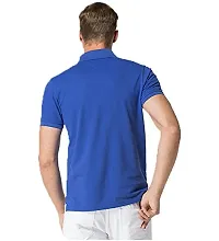 Reliable Multicoloured Cotton Blend Solid Polos For Men-thumb3