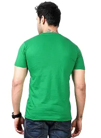 Reliable Multicoloured Cotton Blend Self Pattern Round Neck Tees For Men-thumb2