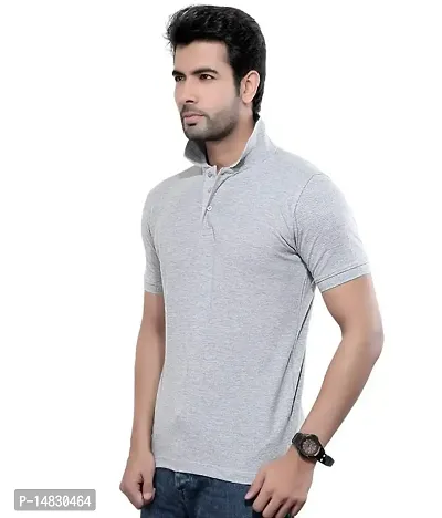 Reliable Multicoloured Cotton Blend Solid Polos For Men-thumb2