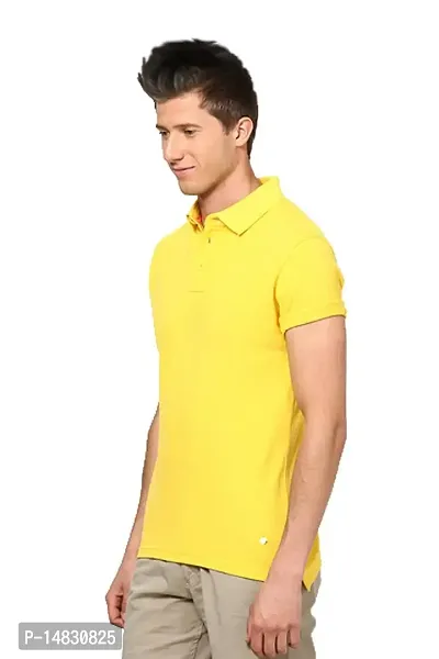 Reliable Multicoloured Cotton Blend Solid Polos For Men-thumb2