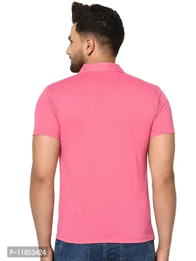 Reliable Multicoloured Cotton Blend Solid Polos For Men-thumb5