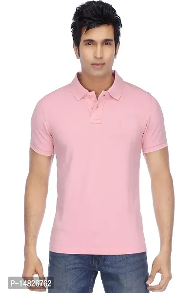 Reliable Multicoloured Cotton Blend Solid Polos For Men-thumb2