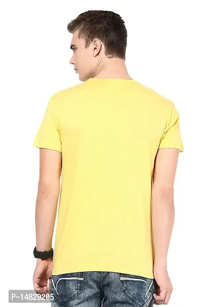 Reliable Multicoloured Cotton Blend Self Pattern Round Neck Tees For Men-thumb3