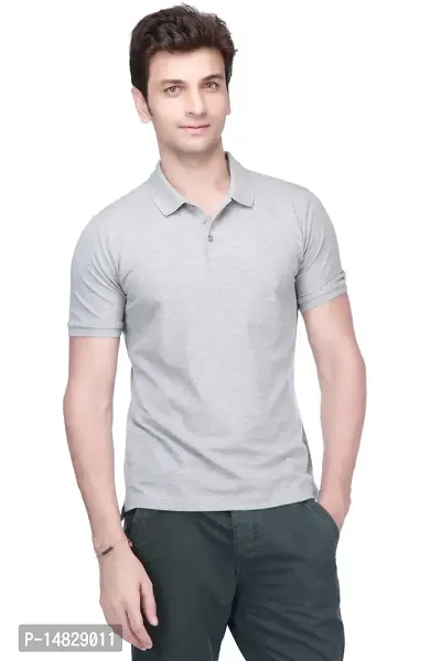 Reliable Multicoloured Cotton Blend Solid Polos For Men-thumb2