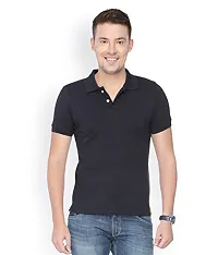 Reliable Multicoloured Cotton Blend Solid Polos For Men-thumb2