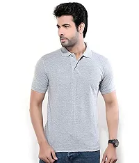 Reliable Multicoloured Cotton Blend Solid Polos For Men-thumb2