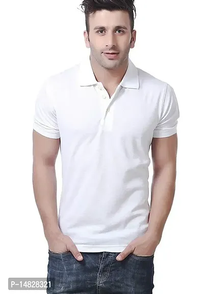 Reliable Multicoloured Cotton Blend Solid Polos For Men-thumb2