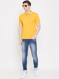 Reliable Multicoloured Cotton Blend Solid Polos For Men-thumb3