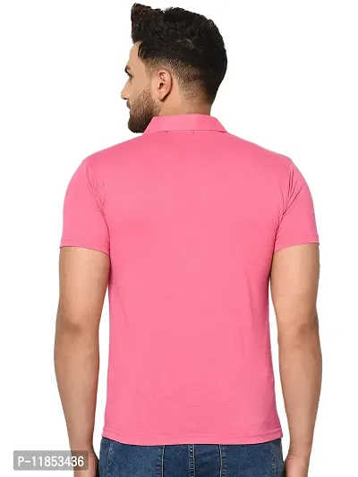 Reliable Multicoloured Cotton Blend Solid Polos For Men-thumb3