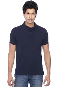 Reliable Multicoloured Cotton Blend Solid Polos For Men-thumb2