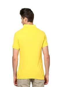 Reliable Multicoloured Cotton Blend Solid Polos For Men-thumb2