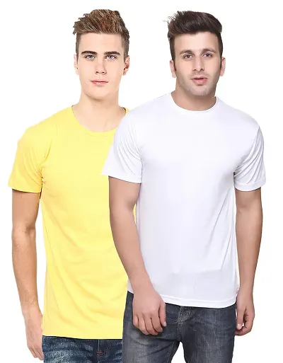 KETEX Round Neck Men's Polyster Blend dri fit Tshirts (Pack of 2)