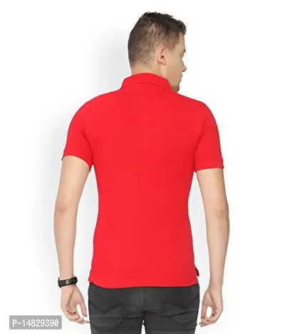 Reliable Multicoloured Cotton Blend Solid Polos For Men-thumb2