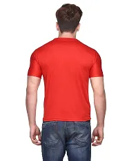 KETEX red Men's Neck Round 1 Slim fit Polyster dri - fit Tshirt-thumb2