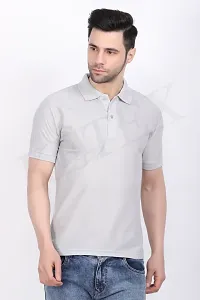 Reliable Multicoloured Cotton Blend Solid Polos For Men-thumb1