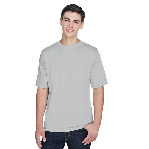 Reliable Spandex Solid Round Neck Tees For Men