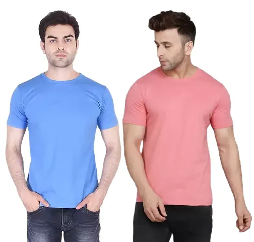 Reliable Solid Round Neck Tees For Men