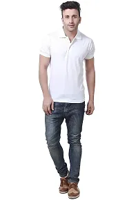 Reliable Multicoloured Cotton Blend Solid Polos For Men-thumb3