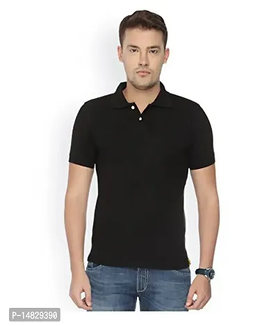 Reliable Multicoloured Cotton Blend Solid Polos For Men-thumb3