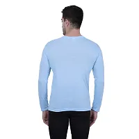 KETEX Sky Blue Round Neck Spun Cotton fullsleeves Men's Tshirt-thumb2