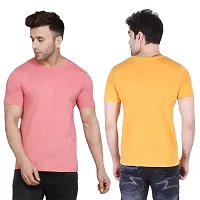 Reliable Multicoloured Polyester Solid Round Neck Tees For Men-thumb1