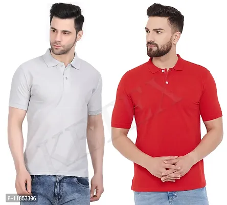 Reliable Multicoloured Polycotton Solid Polos For Men