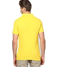 Reliable Multicoloured Cotton Blend Solid Polos For Men-thumb1