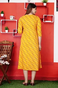 Attractive Yellow Cotton Printed Maternity Kurti For Women-thumb1