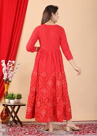 Attractive Red Cotton Printed Maternity Kurti For Women-thumb1
