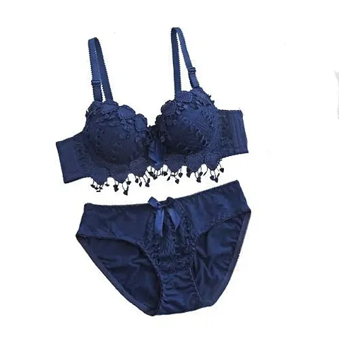 New In Polycotton Bra & Panty Set 