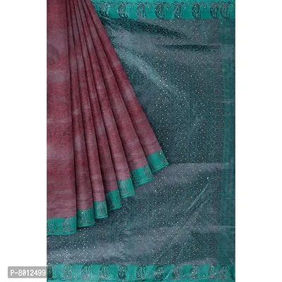 TANI BANA Banarasi Embroidered Dupion Authentic Chunri Contrast Zari Border Saree with BlouseF-thumb5