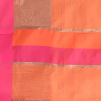 TANI BANA Banarasi Banarasi Handloom Saree Orange Colour with Blouse for Womens-thumb4