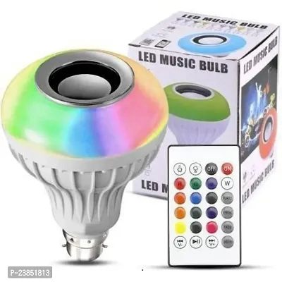 Bluetooth Enabled Smart Colour Changing Led Music Light Bulb Lamp (12 Watt), E27 And B22 Led Smart Light Lamp With Bluetooth Speaker Rgb Self Changing Color Lamp With Remote Control Smart Bulb