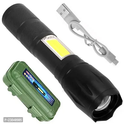 Small Sun High Quality LED Flashlight 100 Meter Full Metal Body 3 Modes Rechargeable Battery Waterproof Torch-thumb0