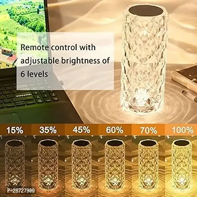 Crystal Lamp,16 Color Changing Rose Crystal Diamond Table Lamp,USB Rechargeable Touch Bedside Lamp Night Light with Remote Control, for Bedroom Living Room Party Dinner Decor