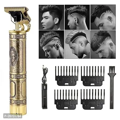 Trimmer Men Professional Rechargeable Cordless Hair Clippers Cutting Kit with 4 T-Blade Adjustable Blade and Shaver Retro Oil Head Close Cut Precise hair Trimming Machine