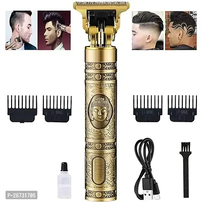 Trimmer Men Professional Rechargeable Cordless Hair Clippers Cutting Kit with 4 T-Blade Adjustable Blade and Shaver Retro Oil Head Close Cut Precise hair Trimming Machine