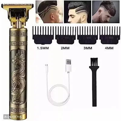 Trimmer Men Professional Rechargeable Cordless Hair Clippers Cutting Kit with 4 T-Blade Adjustable Blade and Shaver Retro Oil Head Close Cut Precise hair Trimming Machine-thumb0