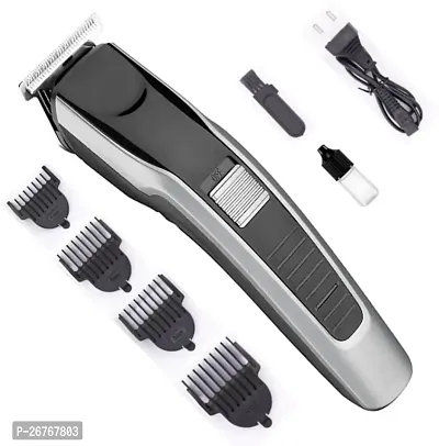 HTC AT-538 Rechargeable Hair Beard Trimmer for Men Trendy Styler HTC Trimmer Stainless Steel Sharp Blade Beard Shaver-thumb0