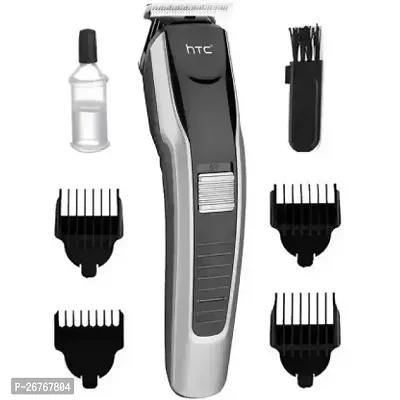 HTC AT-538 Rechargeable Hair Beard Trimmer for Men Trendy Styler HTC Trimmer Stainless Steel Sharp Blade Beard Shaver-thumb0